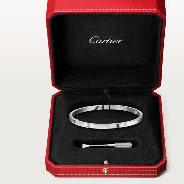car The London Love Bracelet With 4 Diamonds Small Model-4mm Width