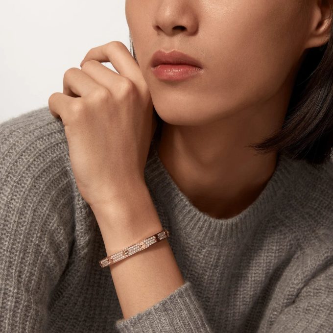 car The London Love Bracelet With Diamond Big Model-6mm Width - Image 35