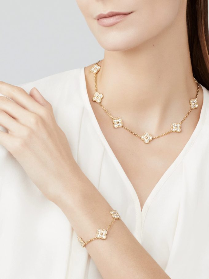 Inspired VA Sweet Vintage Alhambra Clover Leaf Necklace-10 Motifs - Image 9