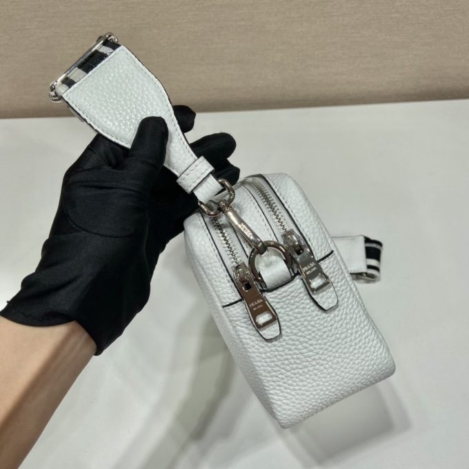 Pra Bag With Shoulder Strap White For Women, Women's Bags 8.6in/22cm 1BH082_2DKV_F0009_V_3OM - Image 5