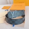 classic black buckle black check men's belt