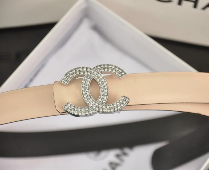 6 color  double C pearl rhinestone belt - Image 7