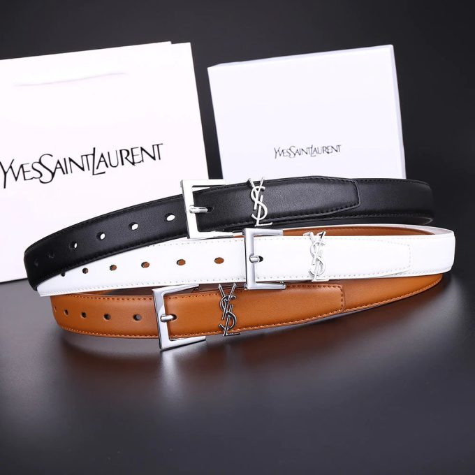 3 Colors Fashion Alphabet Buckle Ladies Leather Belt - Image 3