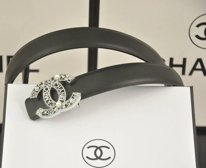6 color  rhinestone pearl letter belt - Image 3