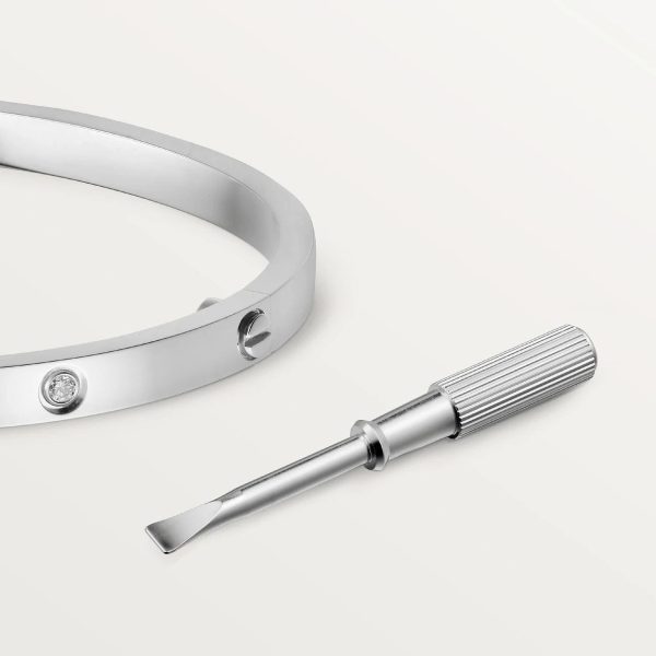 car The London Love Bracelet With 4 Diamonds Small Model-4mm Width
