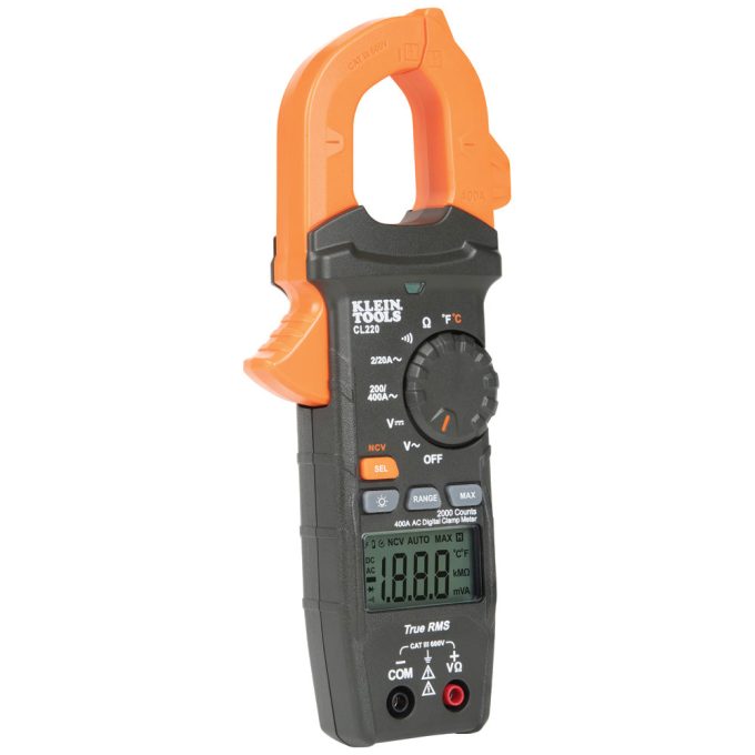Klein Tools CL220 Digital Clamp Meter, AC Auto-Ranging 400 Amp with Temp - Image 3