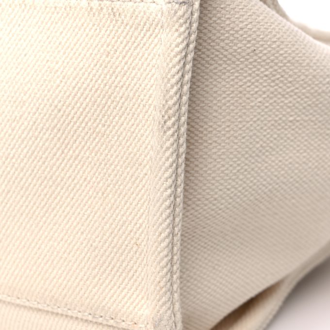 cc Canvas Pearl Large Deauville Tote Ecru Beige - Image 14
