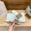 Letter Embroidery Flat Slippers