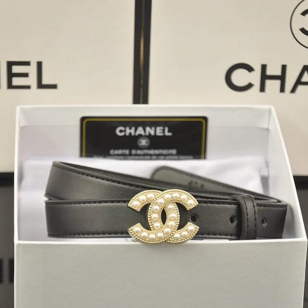 4 Colors fashion double C pearl belt