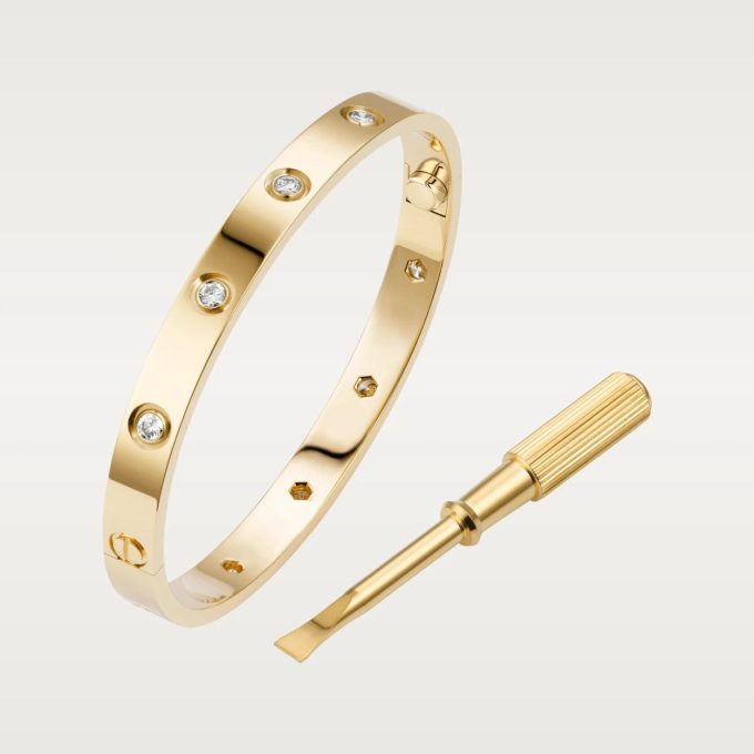 car The London Love Bracelet With Diamond Big Model-6mm Width - Image 16