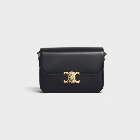 CLASSIQUE TRIOMPHE BAG IN SHINY CALFSKIN BLACK