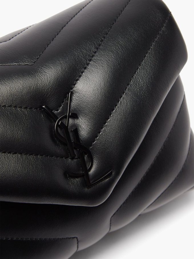 Y small Toy Loulou Leather Crossbody Bag ?C Black - Image 4