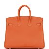 H Birkin 25 Orange Togo Palladium Hardware