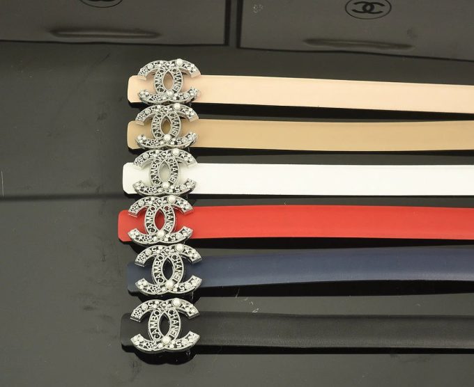 6 color  rhinestone pearl letter belt - Image 7