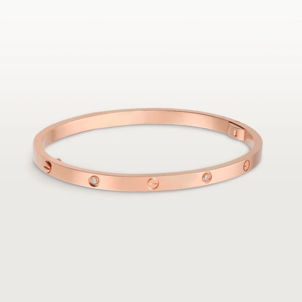 car The London Love Bracelet With 4 Diamonds Small Model-4mm Width