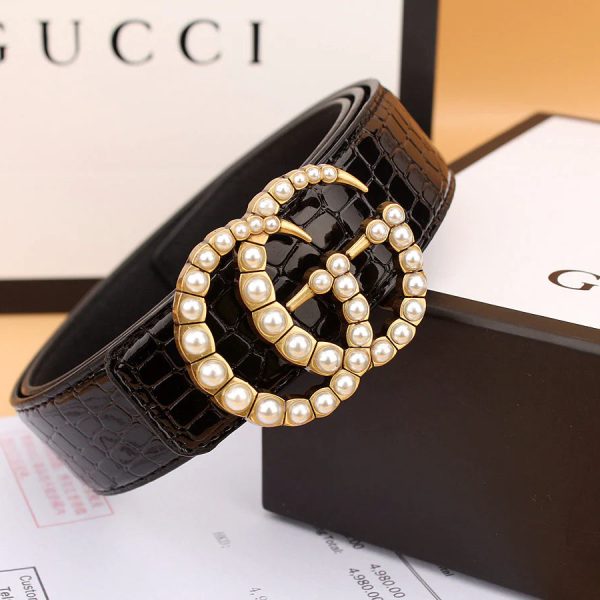2 styles of  double G pearl belt