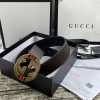 4 Colors  double-G three-layer lychee pattern double-sided belt