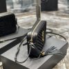 Y Lou Camera Bag Black With Gold Hardware