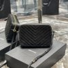 Y Lou Camera Bag Black With Gold Hardware