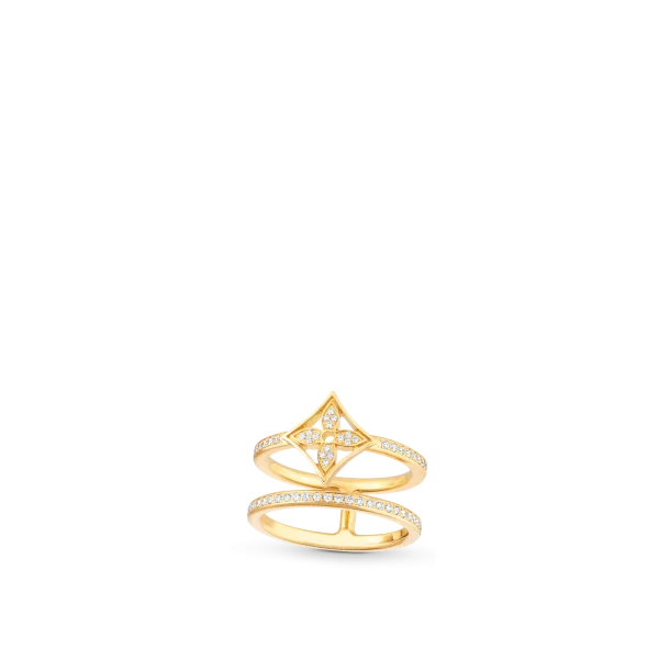 Idylle Blossom Gold and Diamond Double Row Ring