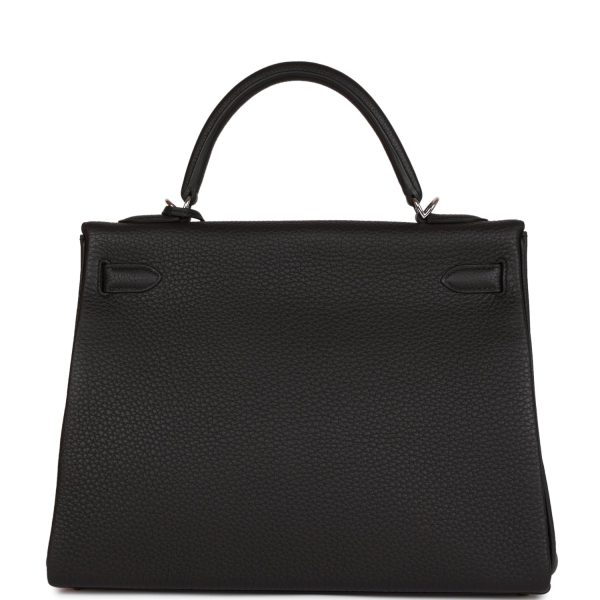 H Kelly Retourne 32cm Black Togo Palladium Hardware