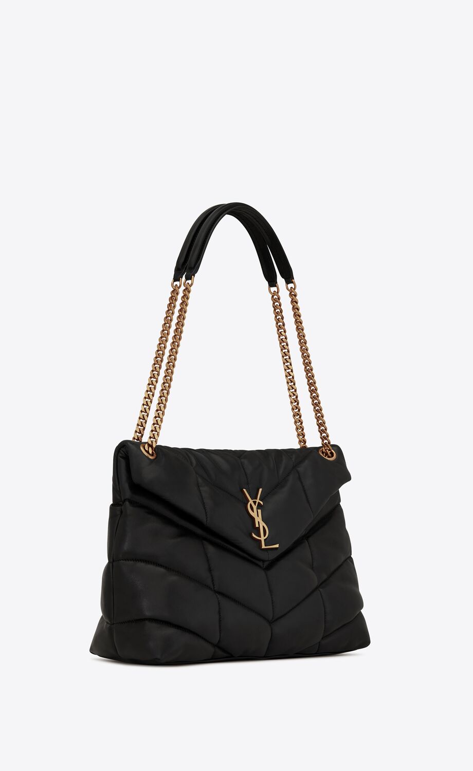 Y Puffer Medium Chain Bag in Quilted Lambskin - Image 4