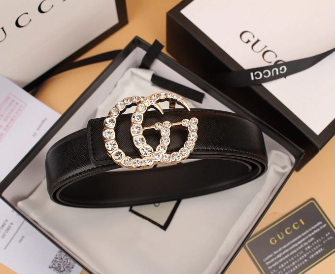 2 Styles Luxurious Double G Rhinestone Belt - Image 8