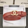 4 color fashion double C smooth surface belt