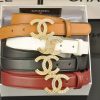 4 Colors fashion double C half rhinestone belt