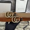 4 Colors  Double G Pearl Litchi Pattern Double Sided Belt