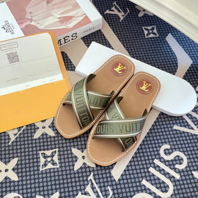 New Cross Strap Slippers Sandals - Image 2