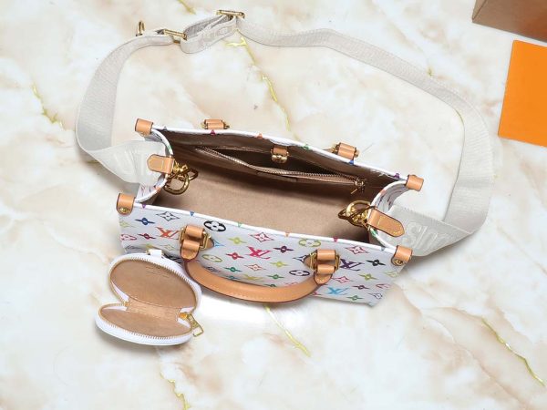 New M45659 M46373 M44571 Top Quality 25X19X11.5Cm Adjustable Strap Real Leather Handbag With Small Round Pocket Bb-928096