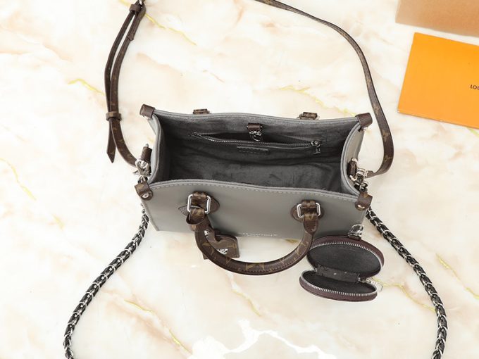 M45659 M46373 Top Quality 25X11X19Cm Real Leather Chains Totebag With Charm Small Round Pocket Adjustable Strap Bb-921507 - Image 9