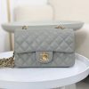 CC Classic Flap Caviar Shoulder Bag 20Cm For Ladies Light Gray Wiht Gold
