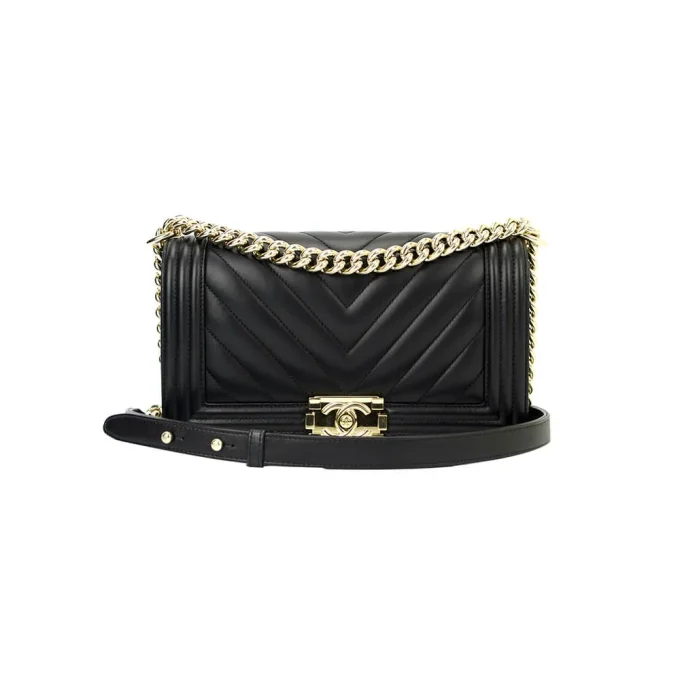 CHEVRON BOY CC HANDBAG