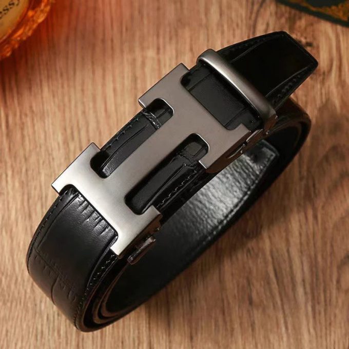 3 Colors Classic Alphabet Buckle Leather Belt - Image 2