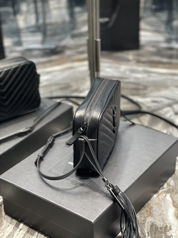 Y Lou Camera Bag Black With Metal Hardware - Image 2