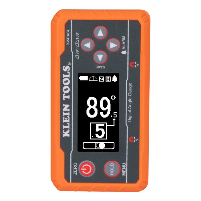 Klein Tools 935DAGL Digital Level Angle Finder with Programmable Angles, Measures 0 - 90 and 0 - 180 Degree or Dual Axis Bullseye Ranges - Image 3