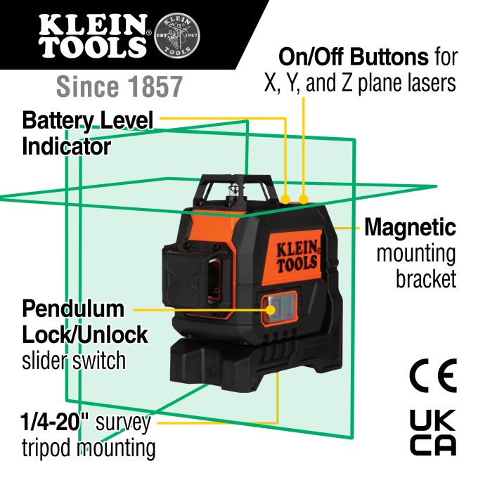 Klein Tools 93CPLG Compact Green Planer Laser Level - Image 3