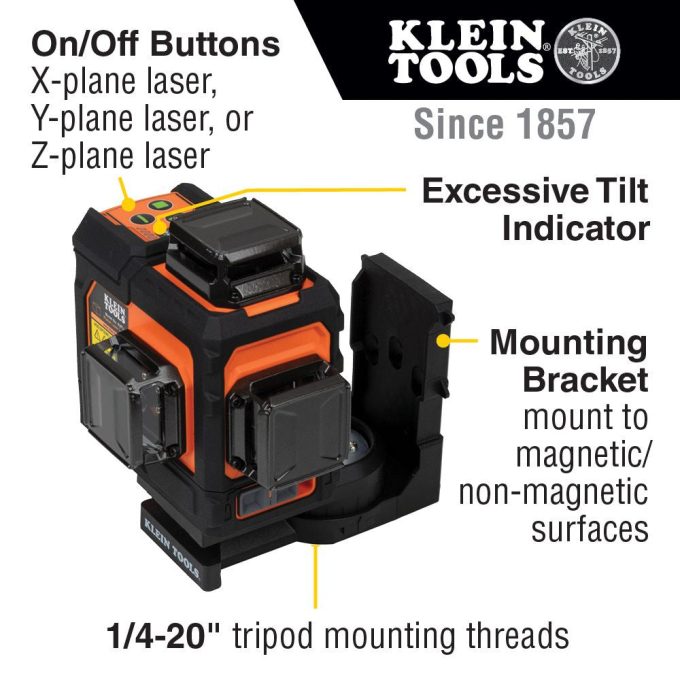 Klein Tools 93PLL Rechargeable Self-Leveling Green Planar Laser Level - Image 9