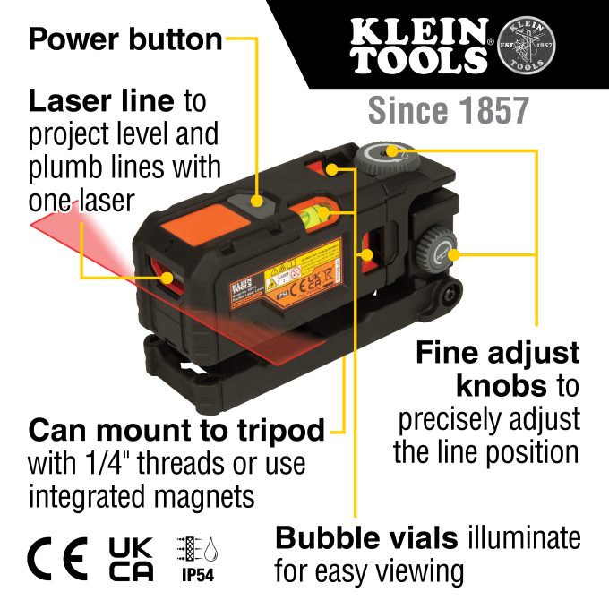 Klein Tools 93PTL Red Pocket Laser Level - Image 3