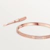 car The London Love Bracelet-Diamond Paved Small Model-4mm Width