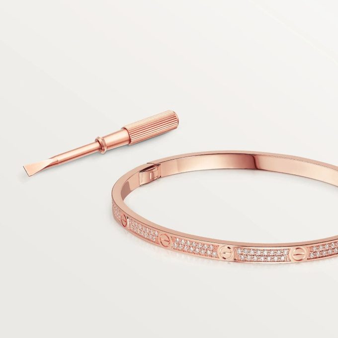 car The London Love Bracelet-Diamond Paved Small Model-4mm Width - Image 9