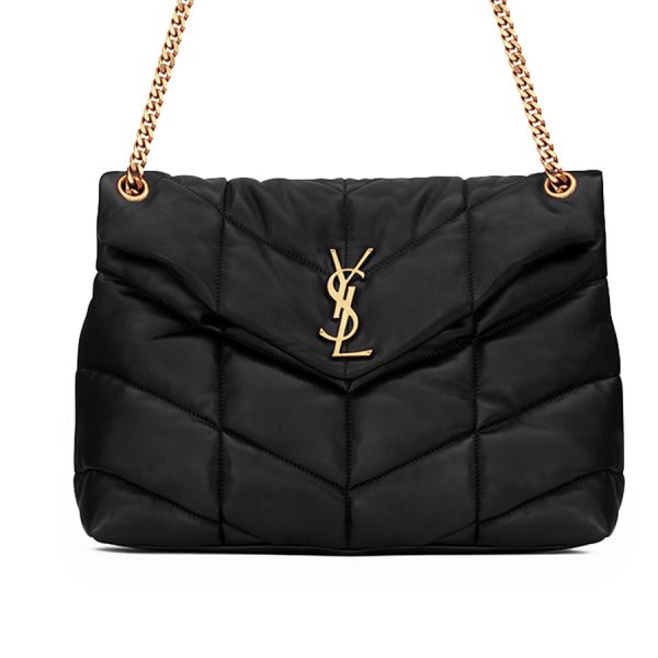 Y Puffer Medium Chain Bag in Quilted Lambskin