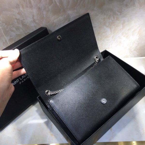 Y Black Kate Medium Leather Shoulder Bag