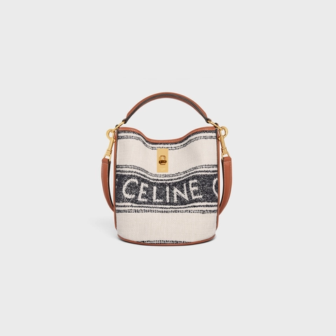 TEEN BUCKET 16 IN STRIPED TEXTILE WITH CE JACQUARD WHITE / BLACK