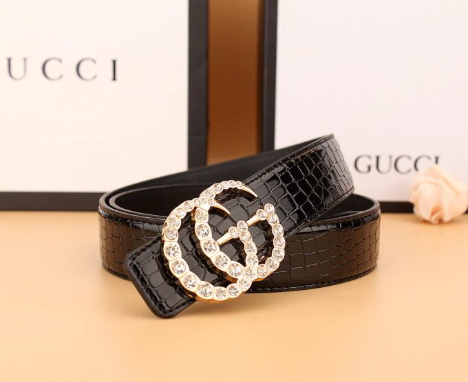 2 Styles Luxurious Double G Rhinestone Belt - Image 3