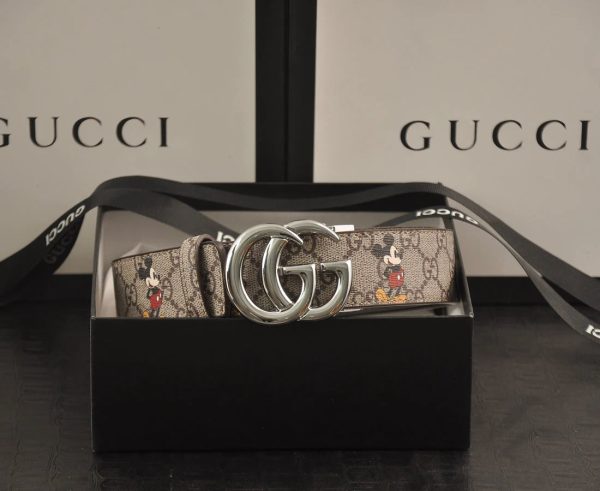 3-color  double G Mickey Mouse print belt
