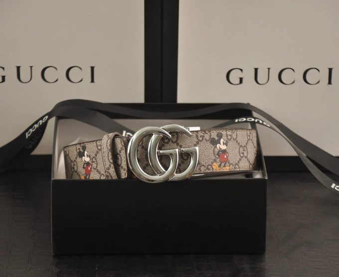 3-color  double G Mickey Mouse print belt - Image 3