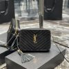 Y Lou Camera Bag Black With Gold Hardware